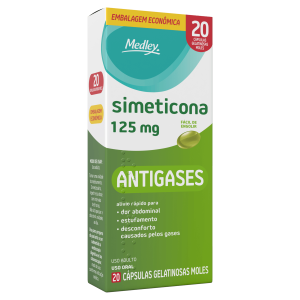 Simeticona 125mg Cápsula Mole - Caixa com 20 Cápsulas