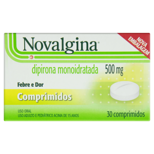 Novalgina 500mg Caixa com 30 Comprimidos