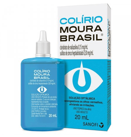 Colírio Moura Brasil 0.15mg/mL + 0.3mg/mL Solução Oftálmica - Frasco com 20 mL