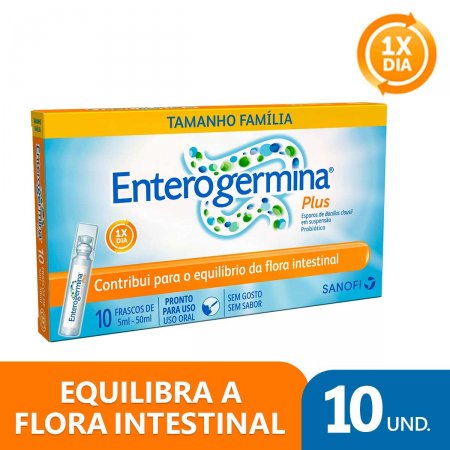Probiótico Enterogermina Plus 10 Frascos com 5mL