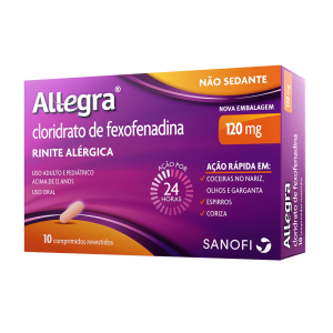 Allegra 120mg Caixa com 10 Comprimidos Revestidos
