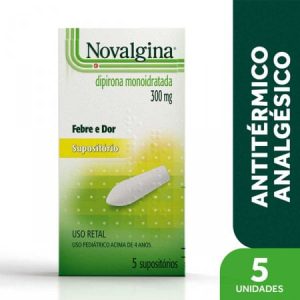 Novalgina 300mg Supositório - Caixa com 5 Supositórios