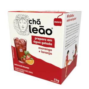 Chá Matte Leão Gelado Morango e Laranja 10 Sachês
