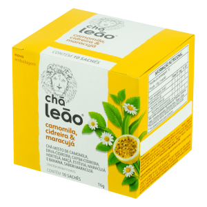 Chá Leão Camomila, Cidreira e Maracujá Caixa com 10 Sachês