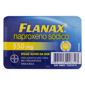 Flanax 550mg Comprimido Revestido - Blíster com 2 Comprimidos
