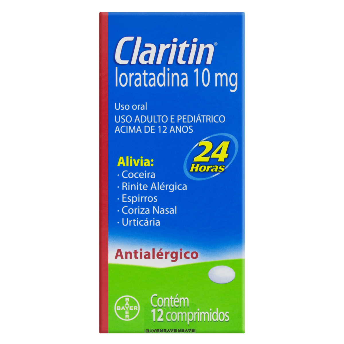 Claritin 10mg Caixa com 12 Comprimidos
