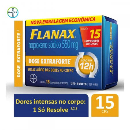Flanax 550mg Comprimido Revestido - Caixa com 15 Comprimidos