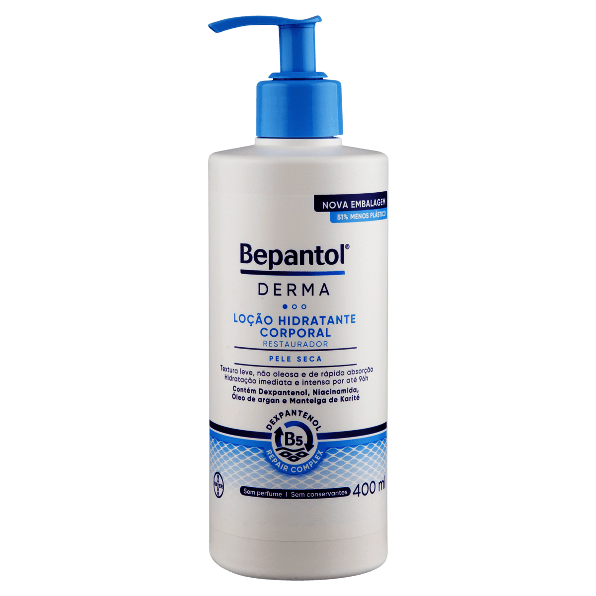 Bepantol Derma Loção Hidratante Restaurador Corporal Diária 400mL