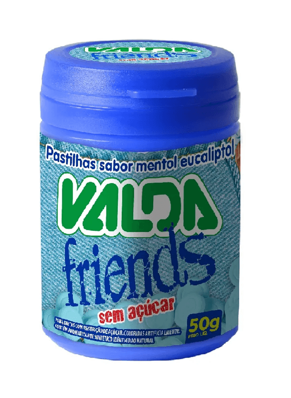 Pastilha Valda Friends Mentol Eucaliptol 50g