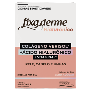 Fixa Derme Hialurônico 15 Sachês com 3 Gomas Mastigáveis