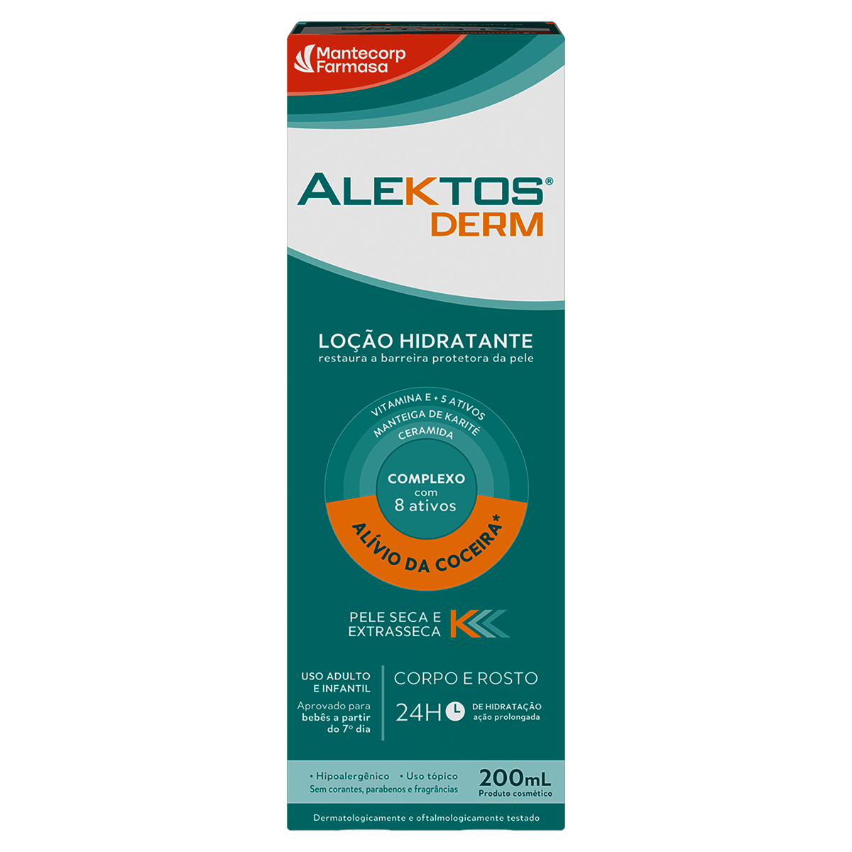 Alektos Derm Loção Hidratante Corpo e Rosto 200mL