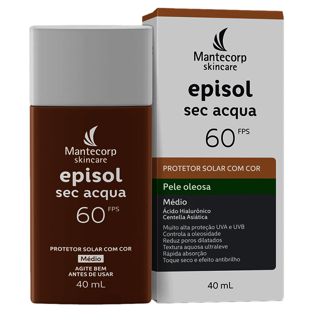 Protetor Solar FPS60 Episol Sec Acqua Médio 40mL