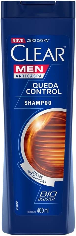 Clear Men Queda Control Shampoo Anticaspa e Antiqueda 400mL
