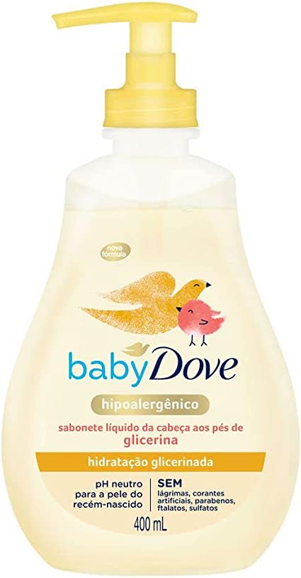 Sabonete Líquido Hidratação Glicerinada Da Cabeça Aos Pés Dove Baby Frasco 400Ml