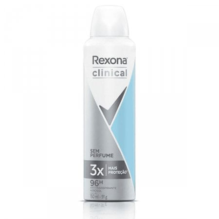 Desodorante Masculino Rexona Men Clinical Sem Perfume Aerosol 150mL