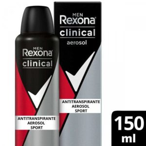 Desodorante Aerosol Antitranspirante Rexona Clinical Sport Masculino 150mL