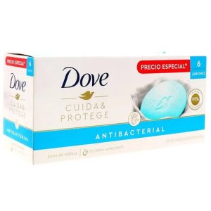 Kit Sabonete em Barra Antibacteriano Dove Cuida & Protege 6 Unidades com 90g Cada