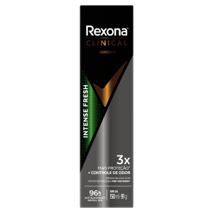 Rexona Clinical Masculino Desodorante Aerosol Intense Fresh 96h 150mL