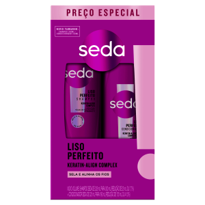 Seda Liso Perfeito Kit Shampoo 300mL + Condicionador 190mL