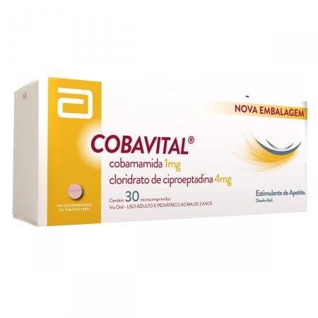 Cobavital 1mg + 4mg Comprimido Simples - Caixa com 30 Comprimidos