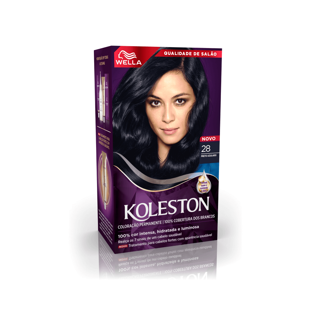 Tinta de Cabelo Preto Azulado 28 Koleston