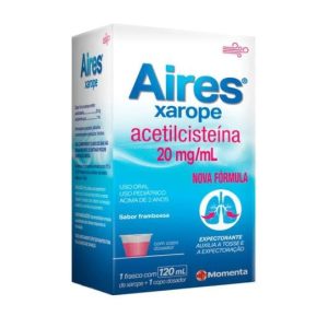 Aires 20mg/mL Xarope Frasco com 120mL Sabor Framboesa