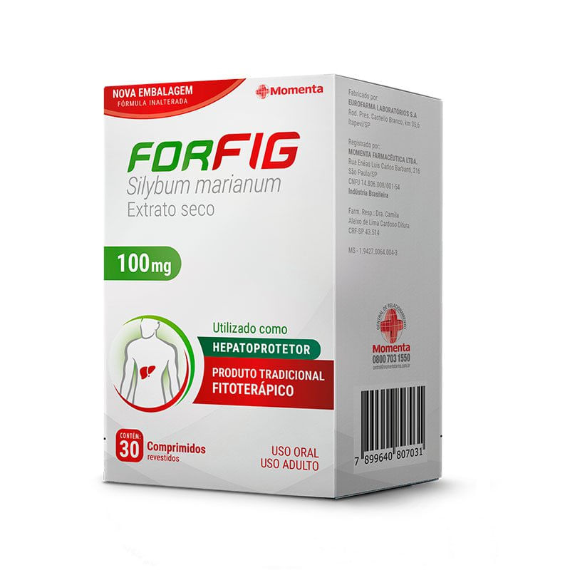 Forfig 100mg Comprimido Revestido - Caixa com 30 Comprimidos