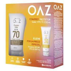 Kit Adulto Protetor Solar FPS70 200mL + Protetor Solar FPS30 125mL OAZ