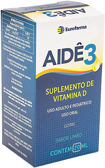Aidê 3 Sabor Limão 200UI Gotas 10mL