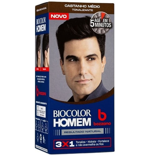 Tonalizante Biocolor Bozzano Homem Castanho Médio