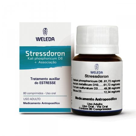 Stressdoron 61.72mg + 61.72mg + 49.38mg + 12.34mg Comprimido - Caixa com 80 Comprimidos