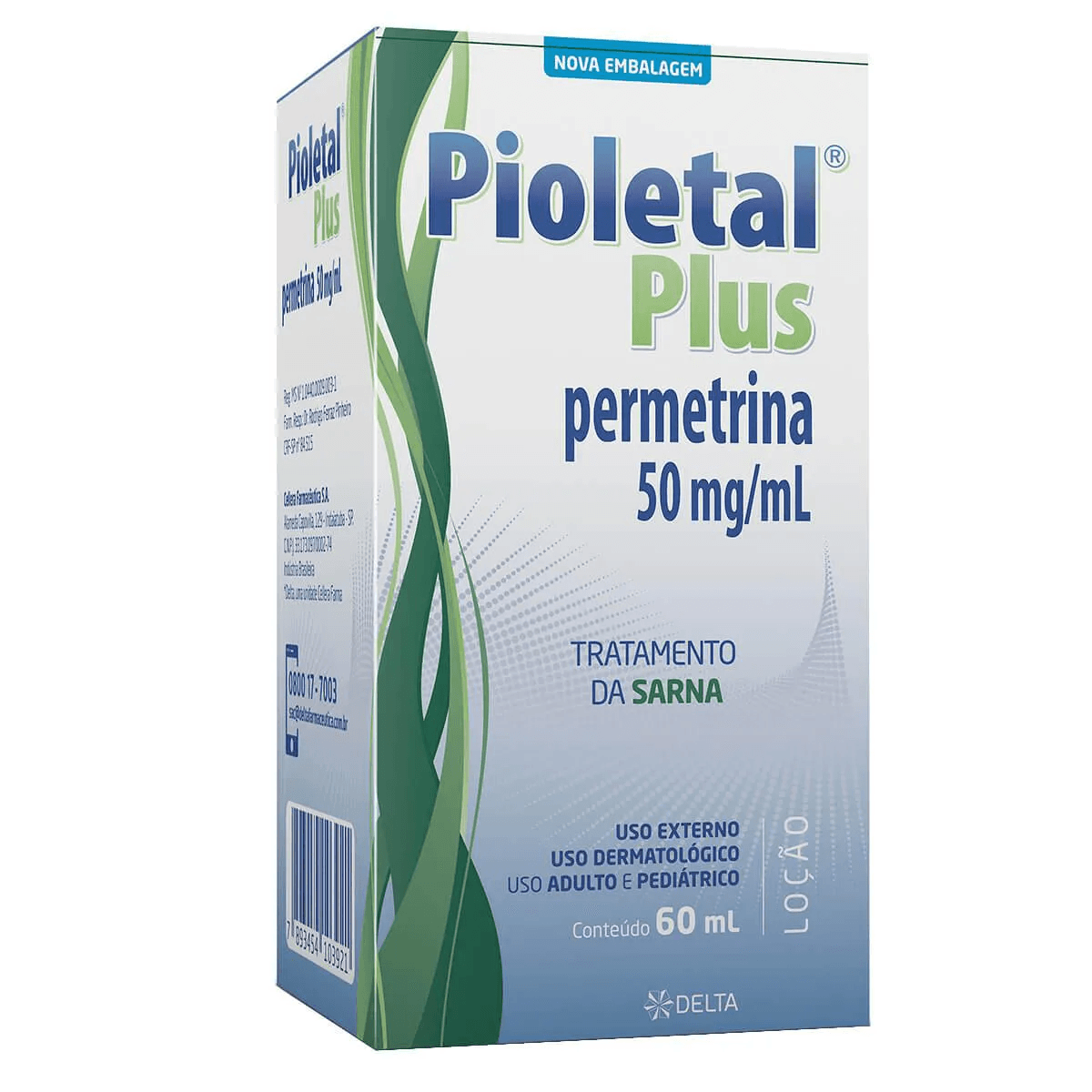 Pioletal Plus 50mg/mL Loção Tópica - Frasco com 60 mL