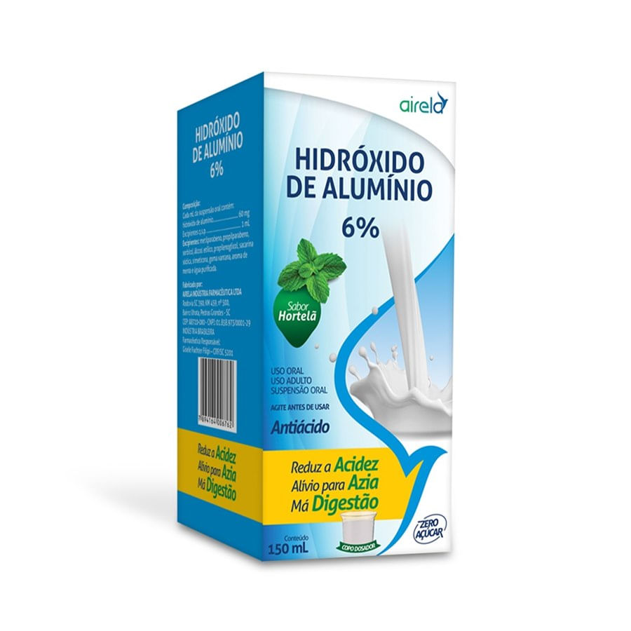 Hidróxido de alumínio 60mg/mL Suspensão Oral - Frasco com 150mL