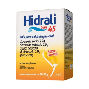 Hidrali Sais Sabor Laranja 4 Envelopes