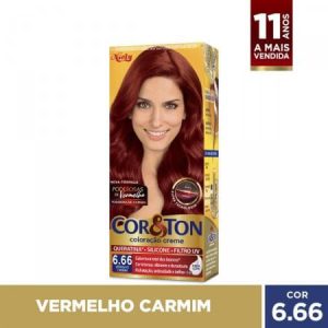 Tintura Cor & Ton 6.66 Louro Escuro Vermelho Mini Kit