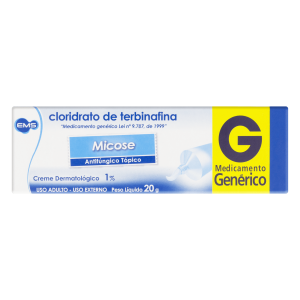 Cloridrato de Terbinafina 10mg/g Creme Dermatológico - Bisnaga com 20 g
