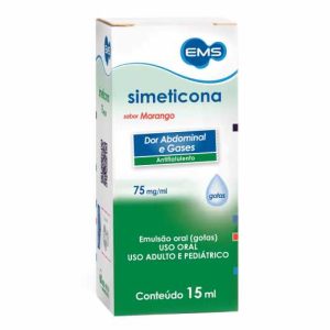 Simeticona 75mg/mL Emulsão Oral (gotas) Frasco com 15mL Sabor Morango