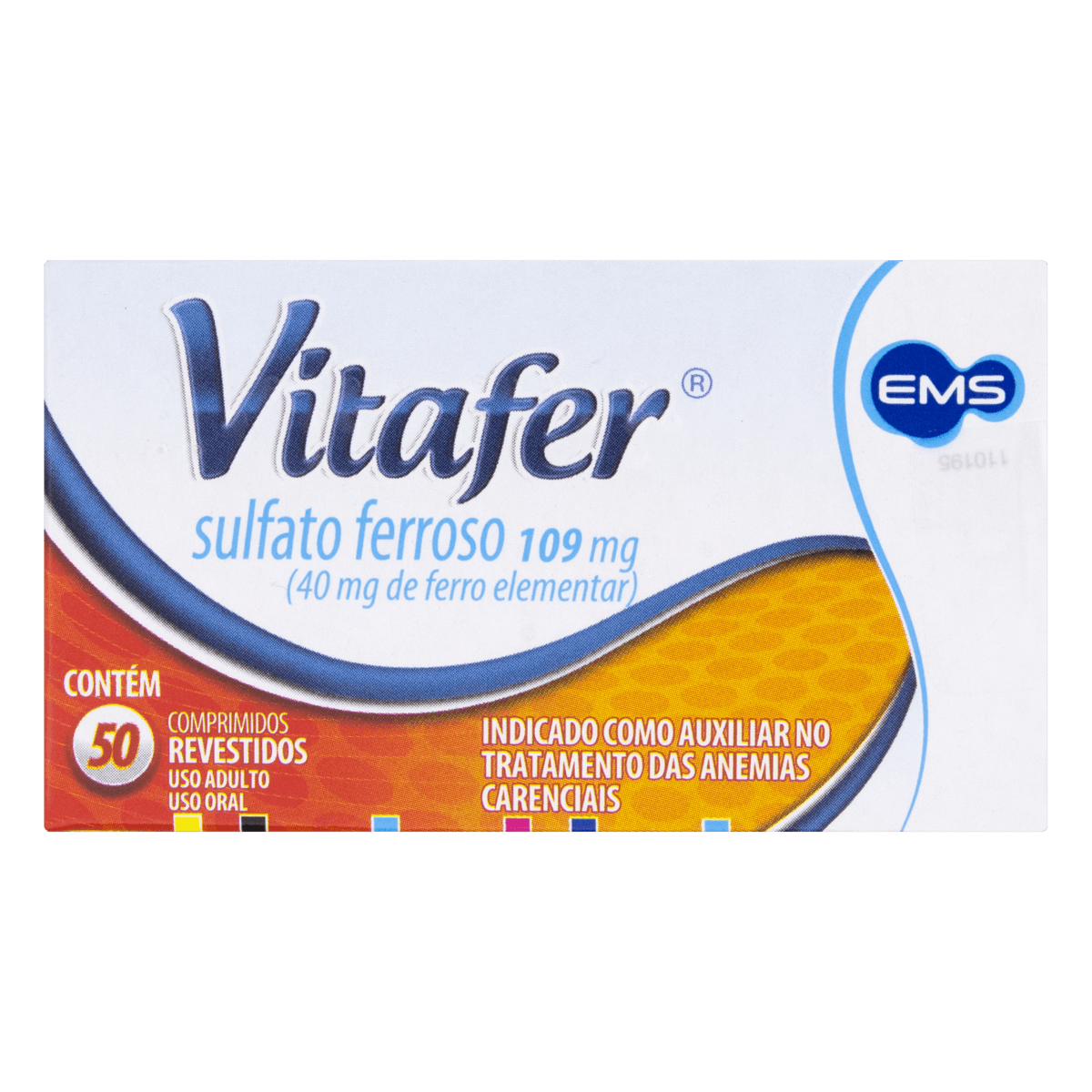 Vitafer 109mg Comprimido Revestido - Frasco com 50 Comprimidos