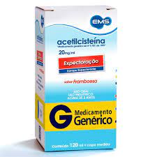 Acetilcisteína 20mg/mL Xarope Frasco com 120mL Sabor Framboesa