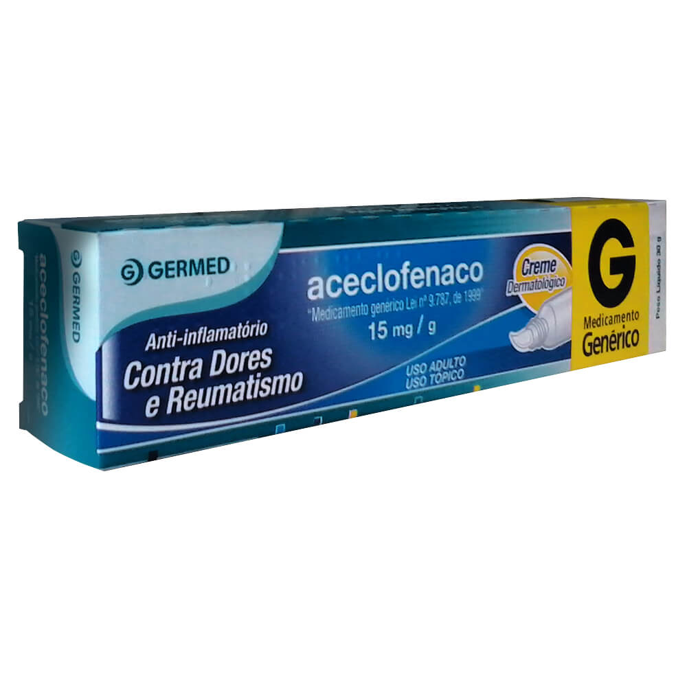 Aceclofenaco 15mg/g Creme Dermatológico - Bisnaga com 30 g