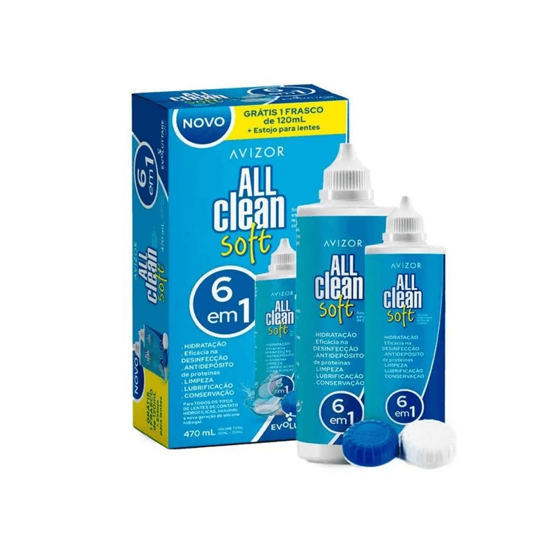 All Clean Soft Kit Solução para Lentes de Contato 350mL + 120mL
