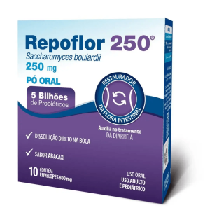 Repoflor 250mg Pó Oral - Caixa com 10 Envelopes de 800mg