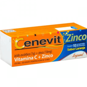 Cenevit Zinco 1 + 10mg - 10 Comprimidos Efervescentes