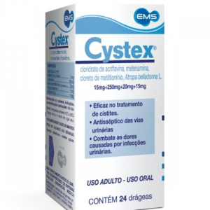 Cystex 15mg + 250mg + 20mg + 15mg Comprimido Revestido - Caixa com 24 Comprimidos