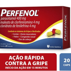Perfenol 4 + 4 + 400mg - 20 Cápsulas Gelatinosas Duras