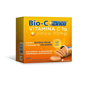 Bio-C + Zinco 1000mg + 10mg Comprimido Efervescente - Tubo com 30 Comprimidos