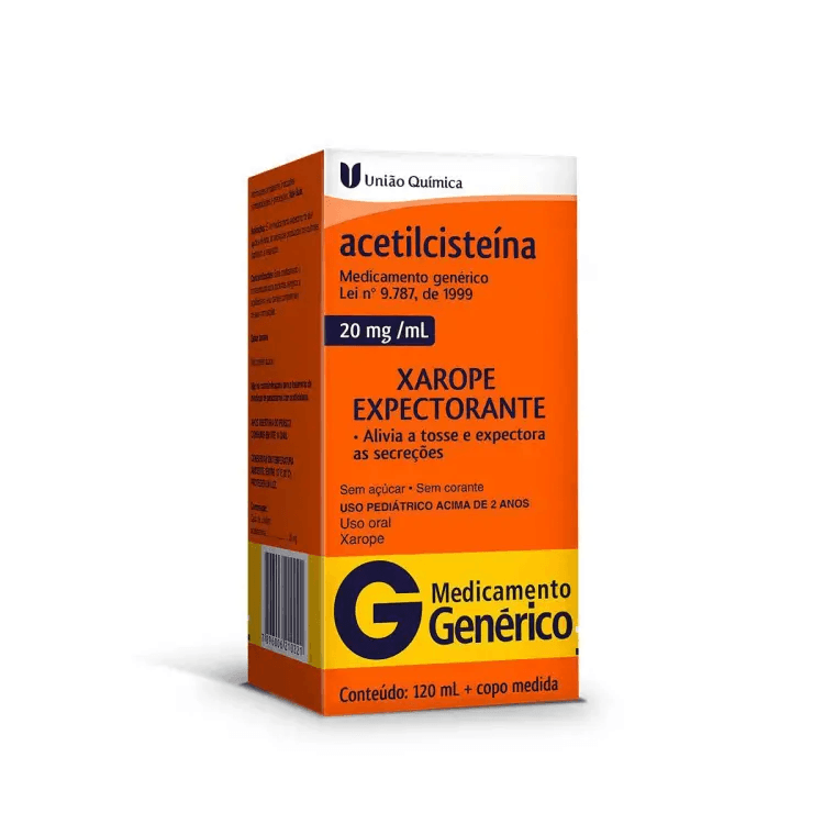 Acetilcisteína 20mg/mL Xarope - Frasco com 120mL