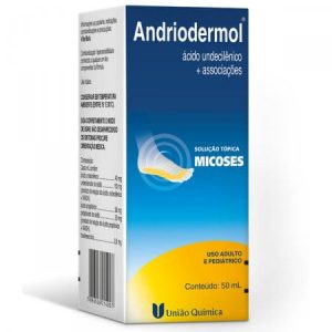Andriodermol 2mg/g + 150mg/g + 60mg/g + 0.5mg/g Solução Tópica - Frasco com 50 mL