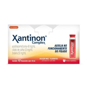 Xantinon Complex 40mg/mL + 53mg/mL + 50mg/mL Solução Oral - 12 Flaconetes com 10mL