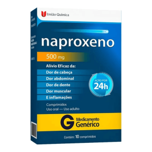 Naproxeno 500mg Comprimido Simples - Caixa com 10 Comprimidos